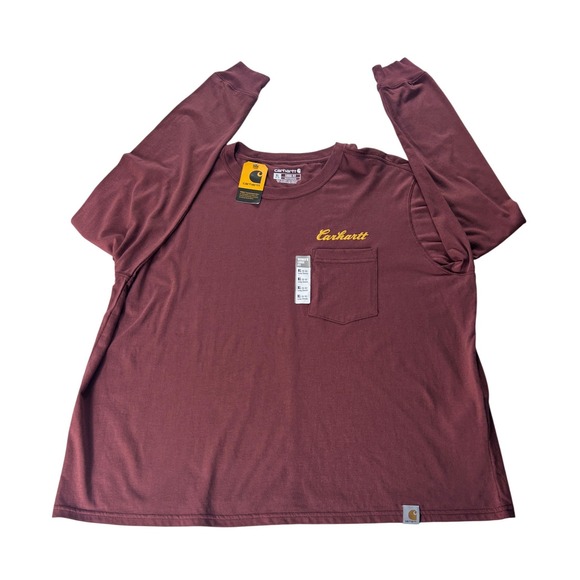 Carhartt Womens XL Loose Fit Lightweight Long Sleeve T-Shirt TK6308-W NEW - Picture 3 of 11